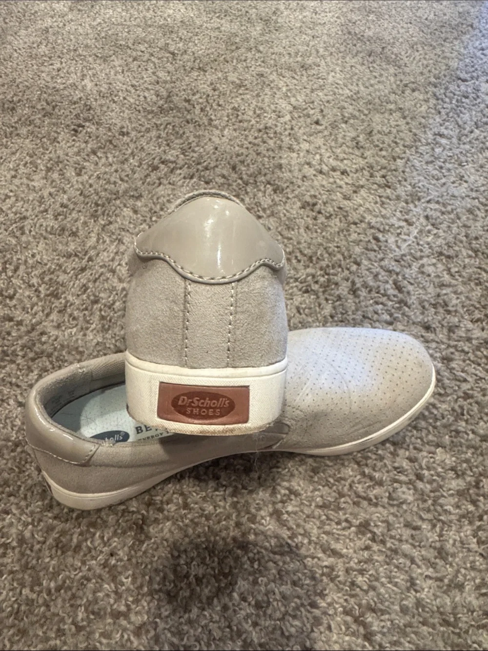 Dr. Scholl's Slip-On Perforated Sneakers in Light Gray